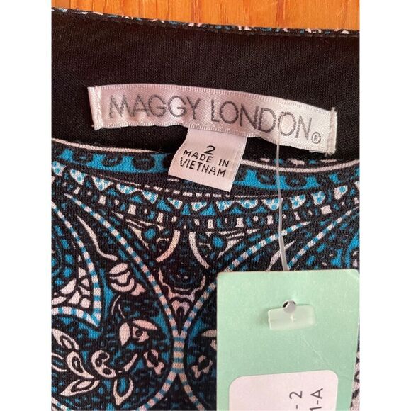 Maggy London Paisley Sheath Dress Size 2 - Picture 1 of 6